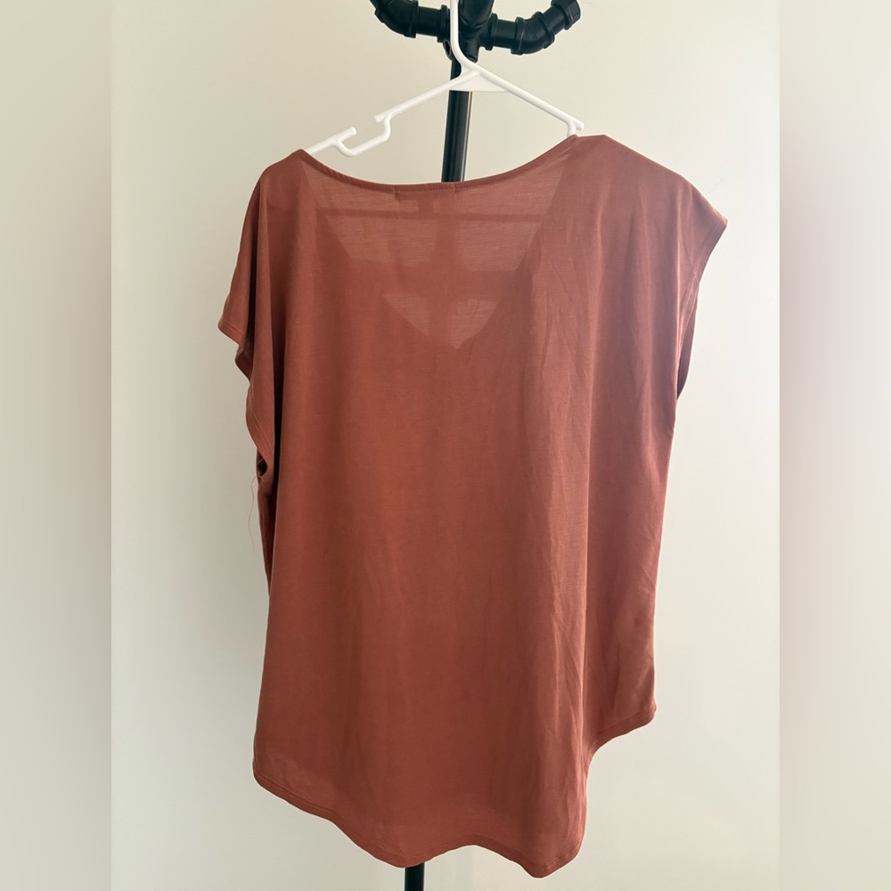 Green Envelope Short Sleeve Top - Terracotta - Picture 5 of 7
